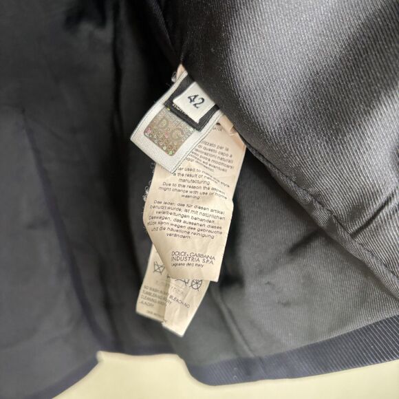 Dolce Gabbana Navy Corduroy Patch Blazer - Picture 4 of 11